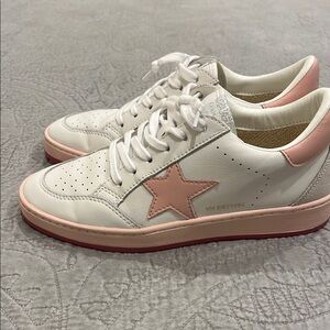 Vintage Havana White and Pink Star Sneakers